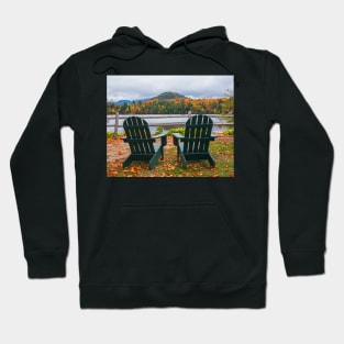 Adirondack Chairs in the Adirondacks. Mirror Lake Lake Placid NY New York Hoodie